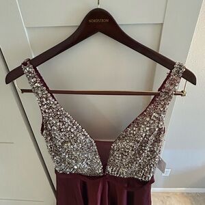 Burgundy Formal Pageant Prom Dress